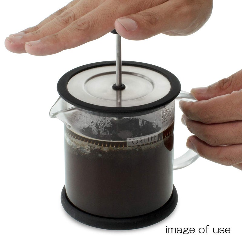 FORLIFE Cafe Style Glass Coffee/Tea Press, 16-Ounce, Black - Image 4